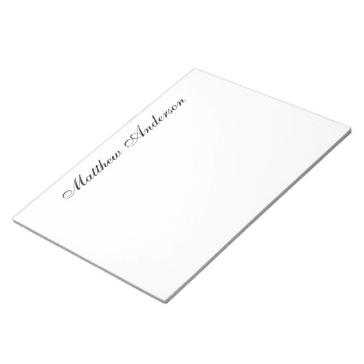 Mit Monogramm Skript Notizblock (angewinkelt)