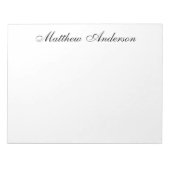 Mit Monogramm Skript Notizblock (Vorderseite)