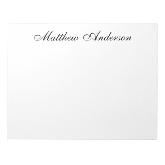 Mit Monogramm Skript Notizblock (Vorderseite)