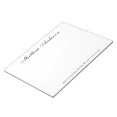 Mit Monogramm Skript Notizblock (angewinkelt)