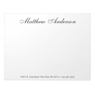 Mit Monogramm Skript Notizblock