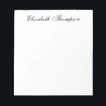 mit Monogramm Skript Notizblock<br><div class="desc">Dieses 5, 5 x 6 Notizblock mit 40 Seiten in einem schönen,  modernen und dennoch klassischen Schriftart in Schwarz ist ideal zum Schreiben von Notizen an Büromitarbeiter,  Familie und Freunde!  Sie werden es Liebe haben,  sich die Dinge anzuschließen.  Es ist ein großartiges Geschenk für jede angesehene Frau.</div>