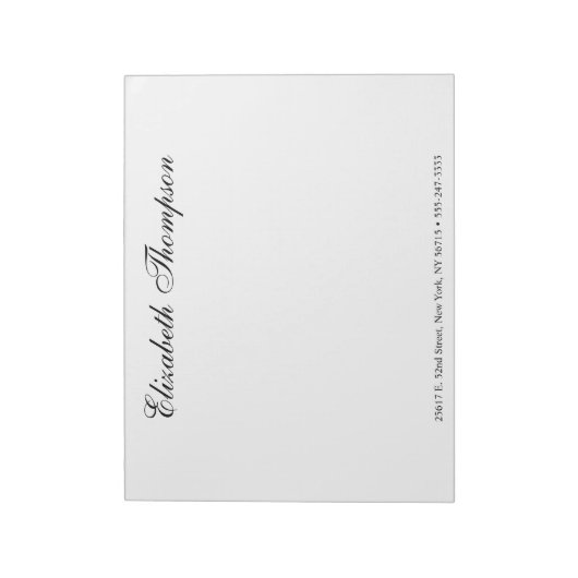 Mit Monogramm Skript Notizblock (Rotiert)