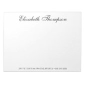 Mit Monogramm Skript Notizblock (Vorderseite)