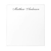 mit Monogramm Skript Notizblock (Vorderseite)