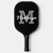 Mit Monogramm Skriptnamenfarbe Pickleball Schläger (Vorderseite)