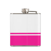 Mit Monogramm Skriptpinsel Flachmann (Rückseite)