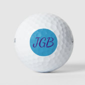 Mit Monogramm Sky Blue oder Color Background auswä Golfball (Vorderseite)