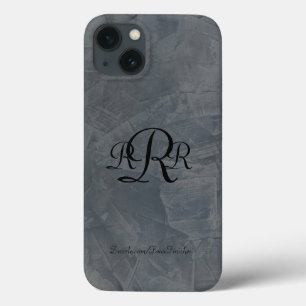 Mit Monogramm Slate Gray Plaster Muster Case-Mate iPhone Hülle