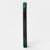 Mit Monogramm Sleek Green Metal Case-Mate iPhone Hülle (Hinten/Links)