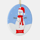 Mit Monogramm Snowman Weihnachtsschmuck (Rechts)