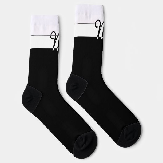 Mit Monogramm Socken (Rechts)