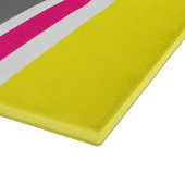 Mit Monogramm Sommer Streifen Schneidebrett (Ecke)