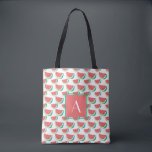 Mit Monogramm Sommerpässe Wassermelone Muster Tasche<br><div class="desc">Mit Monogramm sommerliche Totensäcke mit Wassermelone-Muster,  auf weißem Hintergrund bedruckt und mit individuellem Text versehen,  in dem Sie Ihren ersten Eindruck hinzufügen können. Der Totbeutel ist aus Polyester und misst 16 Zoll x 40 cm,  der Gurt misst 28 Zoll.</div>