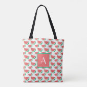 Mit Monogramm Sommerpässe Wassermelone Muster Tasche (Rückseite)