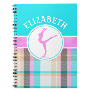 Mit Monogramm Sommertartan-Gymnastik-Golly Mädche Notizblock