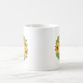 Mit Monogramm Sonnenblume Kaffeetasse (Mittel)