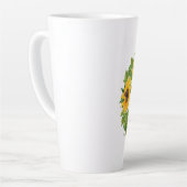 Mit Monogramm Sonnenblumen Muster dekorativ Milchtasse (Linke Ecke)