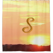 Mit Monogramm Sonnenuntergang Duschvorhang (Vorderseite)