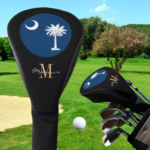 Mit Monogramm & South Carolina Flag Golf Clubs Cov Headcover