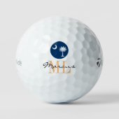 Mit Monogramm South Carolina Flag & S Carolina, US Golfball (Vorderseite)