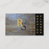 Mit Monogramm Sozialrustikaler Hochzeits-Planer Visitenkarte (Vorderseite)