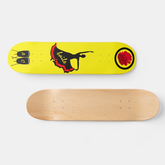 Mit Monogramm Spanisches Patineta Skateboard "Bail (Horizontal)
