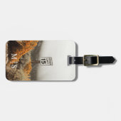 Mit Monogramm Speed Limit 15 Signature Golden Sage Gepäckanhänger (Vorderseite horizontal)