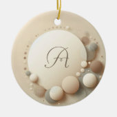 Mit Monogramm Sphere Harmonie Keramik Ornament (Vorne)