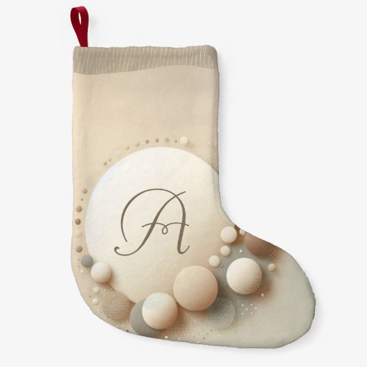 Mit Monogramm Sphere Harmonie Kleiner Weihnachtsstrumpf (Vorderseite)
