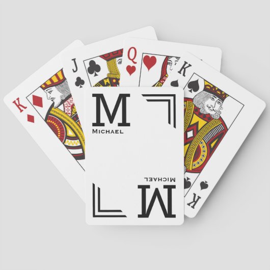 mit Monogramm Spielkarten (Rückseite)