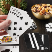 Mit Monogramm Spielkarten für Männer, schwarz und  (In Situ)