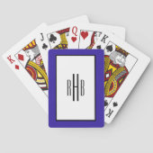 Mit Monogramm Spielkarten Poker Deck für Vater (Rückseite)