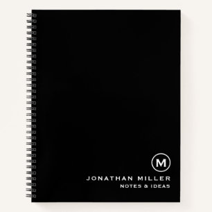 Mit Monogramm SpiralHardcover 8.5" x 11 Notizblock