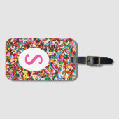 Mit Monogramm Sprinklen Gepäckanhänger (Vorderseite (Horizontal))