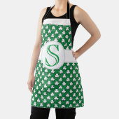 Mit Monogramm St. Paddy's Day Clover Pattern Lucky Schürze (InSitu)