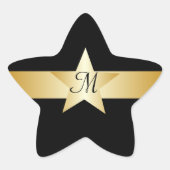Mit Monogramm-Star-Aufkleber Stern-Aufkleber (Vorderseite)