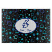Mit Monogramm Star des David Challah-Board Schneidebrett (Vorderseite)