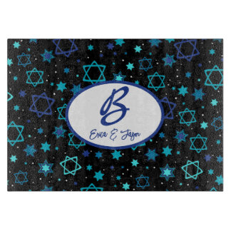 Mit Monogramm Star des David Challah-Board Schneidebrett