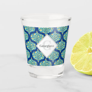 Mit Monogramm Starry Night on Sea Doodle Ogee Schnapsglas