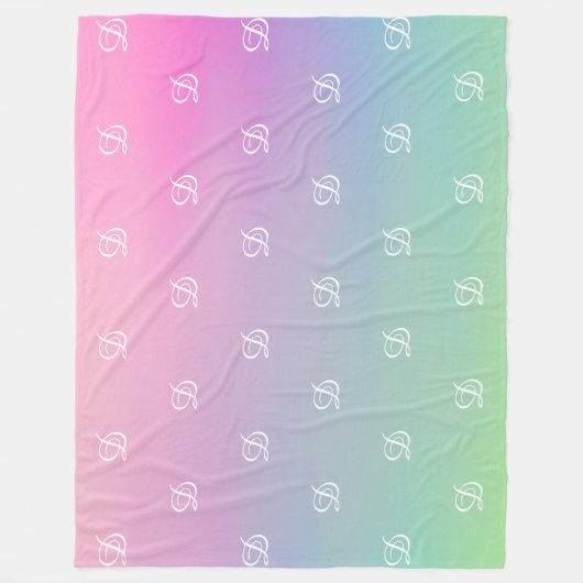 mit Monogramm Start Fleecedecke (Vorderseite)