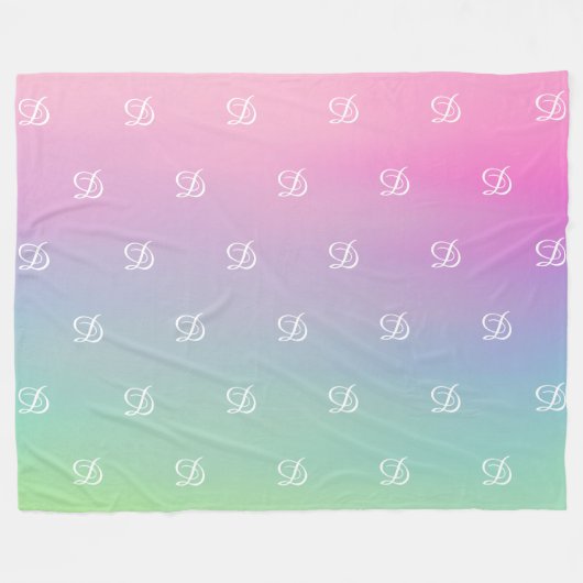 mit Monogramm Start Fleecedecke (Vorderseite (Horizontal))