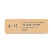 Mit Monogramm staubige Rose Marine Skript Hochzeit (Vorne)