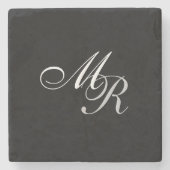 Mit Monogramm Steinuntersetzer (Vorderseite)