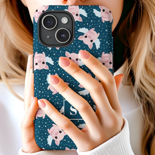 Mit Monogramm Sternenschweinchen Case-Mate iPhone Hülle