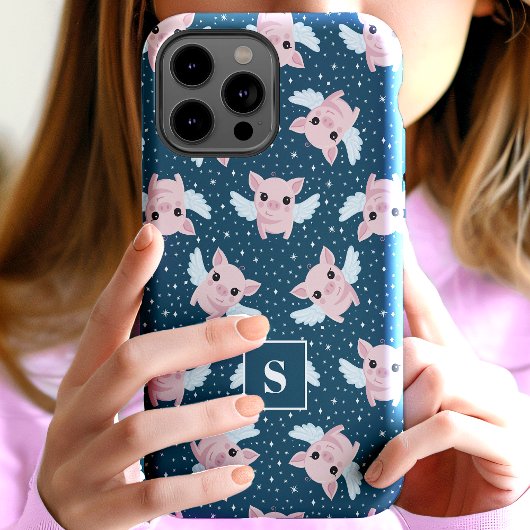 Mit Monogramm Sternenschweinchen Case-Mate iPhone Hülle