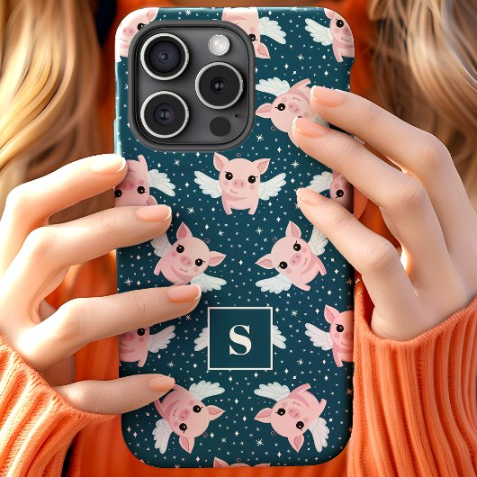 Mit Monogramm Sternenschweinchen Case-Mate iPhone Hülle
