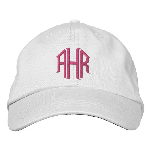 Mit Monogramm StickHat Bestickte Baseballkappe (Vorderseite)