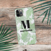 Mit Monogramm stilvolle Initial Trendy Palm Blätte Case-Mate iPhone Hülle