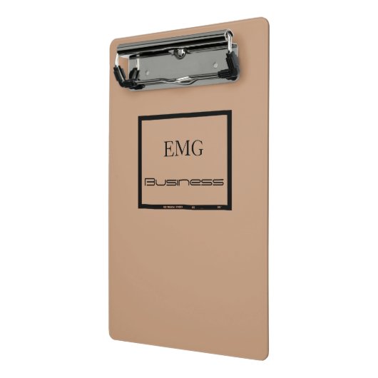 Mit Monogramm, stilvolle Schwarz und Rosa Mini Klemmbrett (Gewinkelt2)